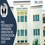PSG Technology Admission Open For PG Certification Program 2025